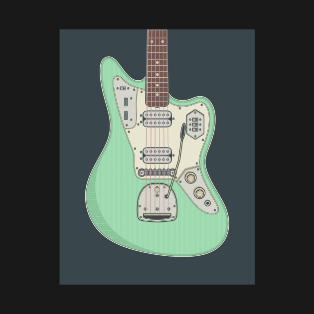 Surf Green HH Jag Guitar by milhad