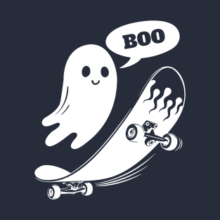 spooky boo on skateboarding T-Shirt