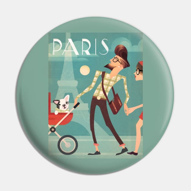 Paris Pin by WickIllustration