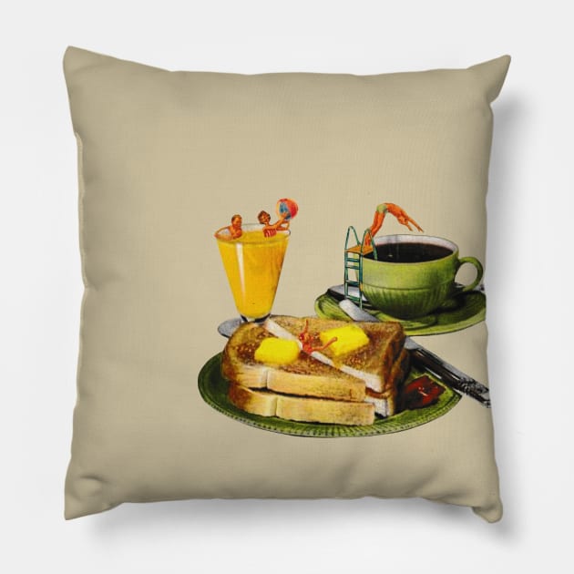 Breakfast Pillow by surreal. Art Shoppe