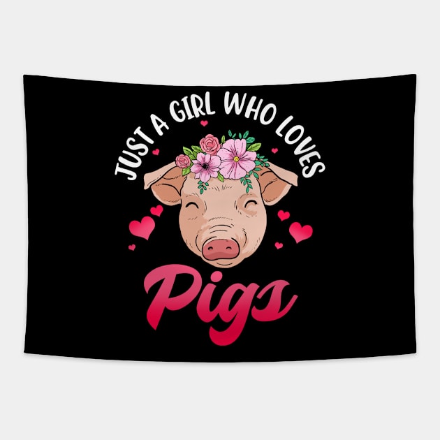 Pig Gifts For Pig Lovers Women Pig Gift Girls Swine Pig Tapestry by PomegranatePower