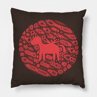 Red pegasus Pillow