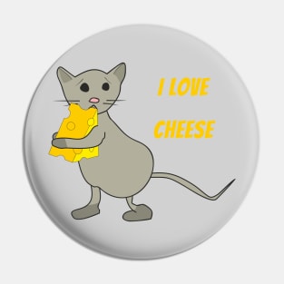 Mouse love cheese Pin