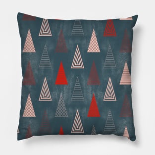 Gray Minimal Christmas Trees Pillow