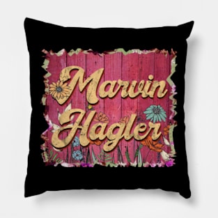 Classic Marvin Personalized Flowers Hagler Proud Name Pillow