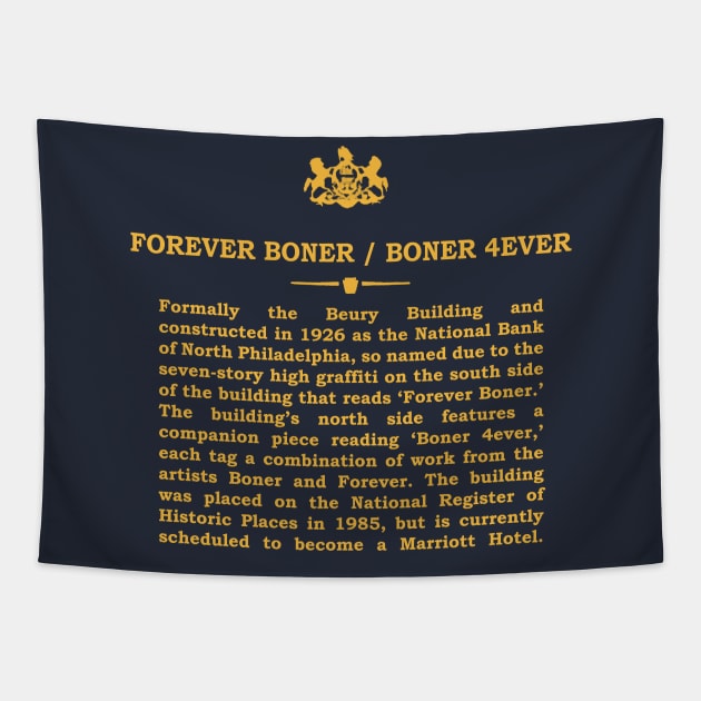 Real Historical Philadelphia - Forever Boner / Boner 4Ever Tapestry by OptionaliTEES