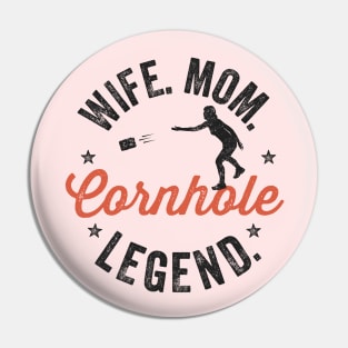 Cornhole Shirt Vintage Funny Wife Mom Cornhole Legend Pin