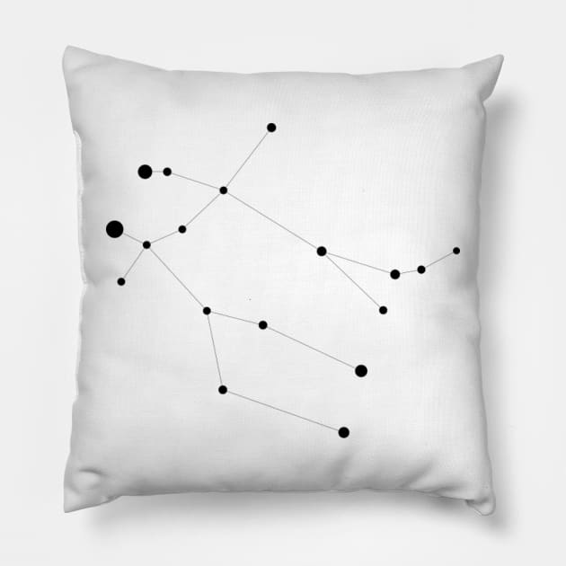 Gemini - Minimalist Zodiac Art Pillow by Constellations