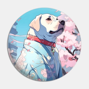 Cute Dog wearing a Kimono - Anime Wallpaper Pin
