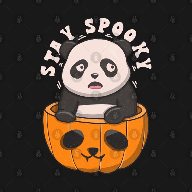 Retro Panda Stay Spooky by Luna Illustration