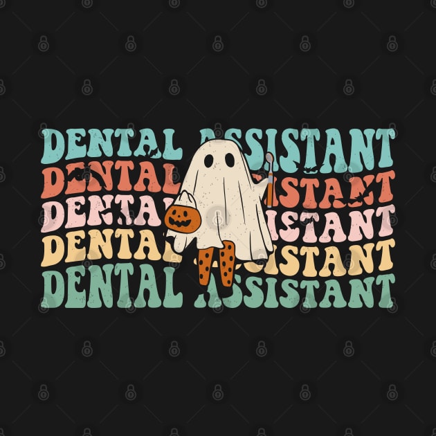 Spooky Dentist Hygienist Retro Dental Assistant Halloween by Nisrine