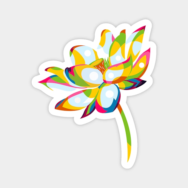 Lotus Blossom Magnet by wpaprint