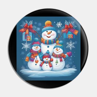 Festive family Christmas Pin