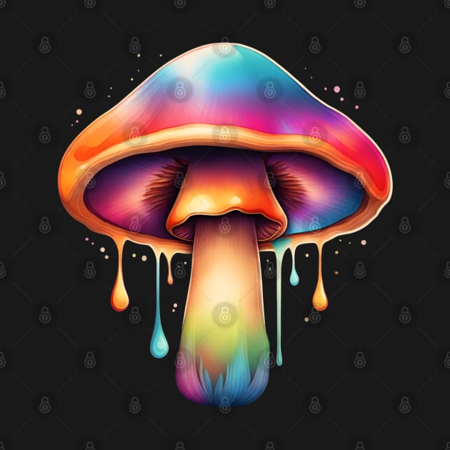 Trippy Drippy Rainbow Mushroom by Xie