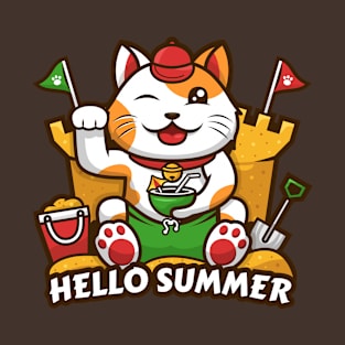 Hello Summer from Lucky Cat T-Shirt