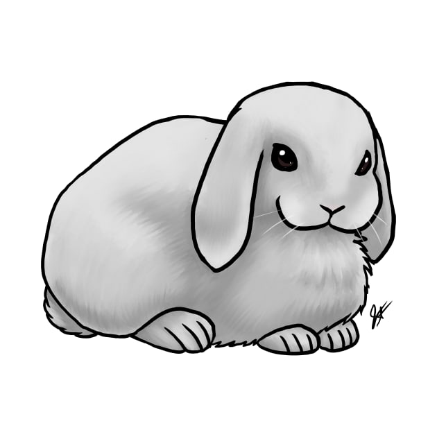 Small Mammal - Rabbit - Holland Lop White by Jen's Dogs Custom Gifts and Designs