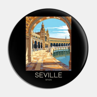 A Pop Art Travel Print of Seville - Spain Pin