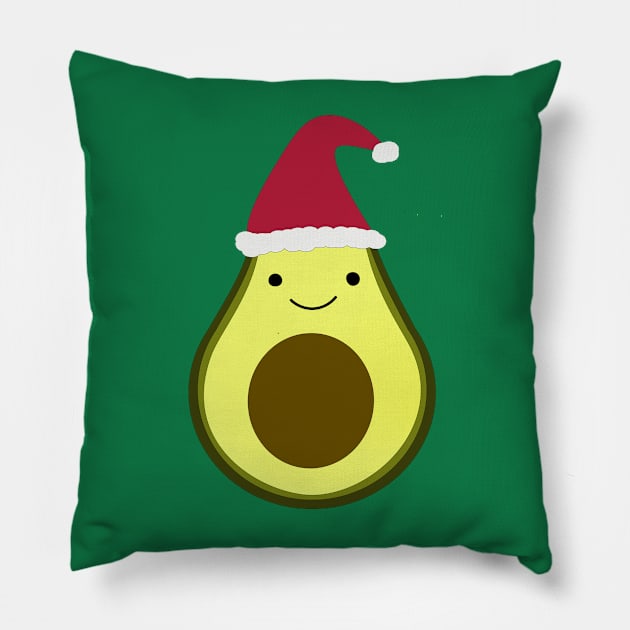 Santa Avocado Pillow by Hedgie Designs