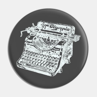 Distressed Vintage Olympia Typewriter Pin