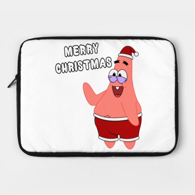 Merry Christmas Patrick Star Christmas Laptop Case Teepublic