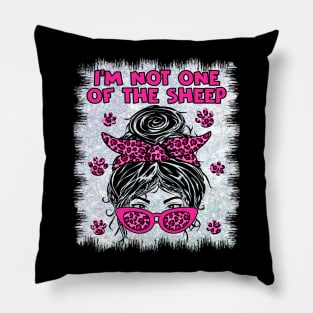 I'm Not One Of The Sheep Patriotic Lions Leopard Women Girls Pillow