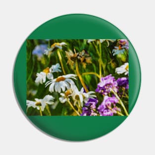 Flowers and Foliage Pin