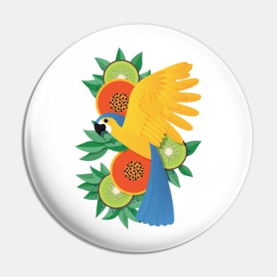 Tropical parrot Pin