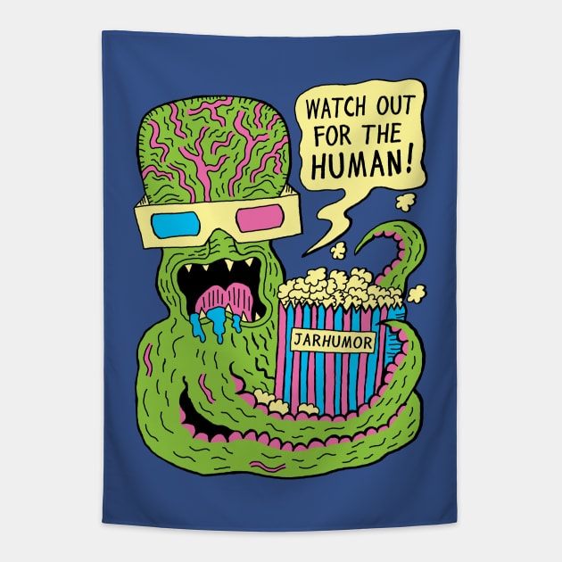 Alien Monster Movie Tapestry by jarhumor