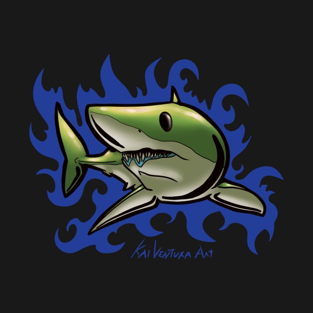 Mako Shark Surf Rad Design Color Variant B by Kai Ventura