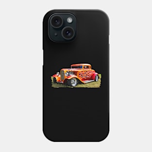 Flaming Classic Hot Rod Custom Car Vintage Retro Classic Car Phone Case