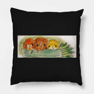 Guinea Pigs Three, cavy, pigs, piglets Pillow