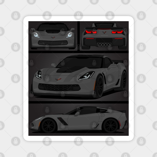 Z06 DARK-GREY Magnet by VENZ0LIC