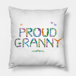 PROUD GRANNY - tropical word art Pillow