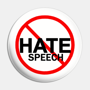 NO HATE SPEECH Pin