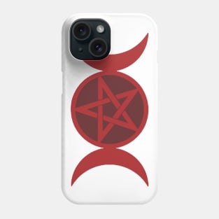 Red Triple Moon Pentagram Phone Case