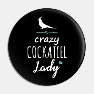 Crazy Cockatiel Lady Pin