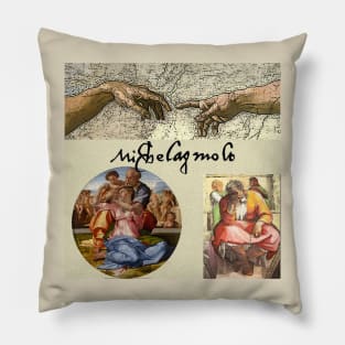 Michelangelo Collage Pillow