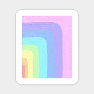 Unicorn pastel shapes watercolor artwork Magnet