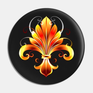 Fire Lily ( Fluer de Lis ) Pin