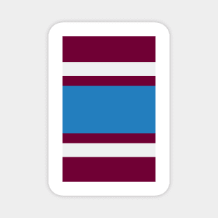 Burnley Varsity Retro Claret, Blue & White Hoops Magnet