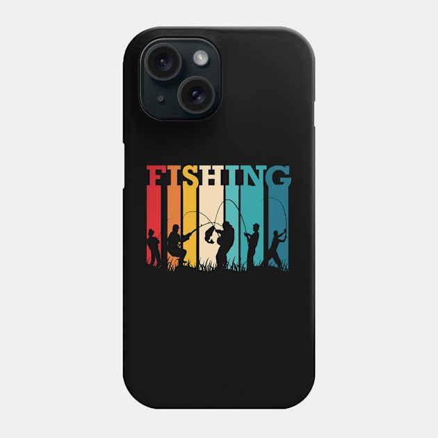 Fishing Retro T-Shirt Phone Case by Solum Shirts