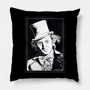 WILLY WONKA (Black and White) Pillow