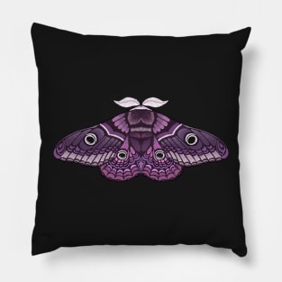 Moth sticker purple, violet and lilac Pillow