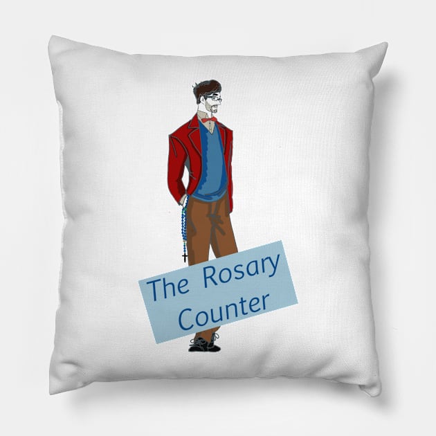 Professor Maximilian The Rosary Counter Pillow by HappyRandomArt