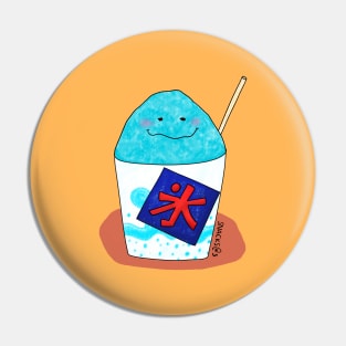 Kakigori with Blue Syrup Pin