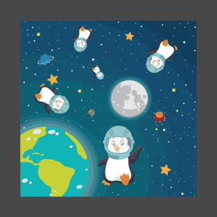 Penguin in space T-Shirt