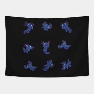 Melanistic axolotl mud puppy blanket Tapestry