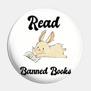 Adorable Rabbit Read Banned Books Pin