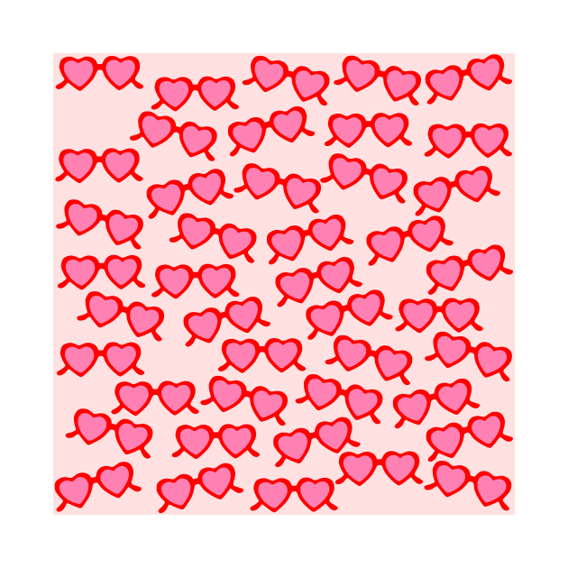 Pink Heart Shaped Glasses by kapotka