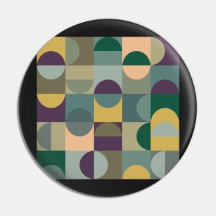 Squares Nordic Retro Vintage Abstract Pattern Pin